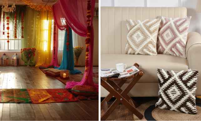 Curtain and Cushion Makeover